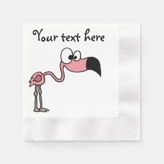 Servilleta De Papel Funny Personalizado de pájaro Flamingo Rosa