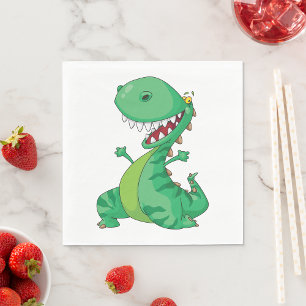Servilleta De Papel Funny Personalizado Dinosaur Roaring T-Rex