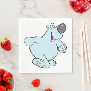 Servilleta De Papel Funny Personalizado Polar Bear Cute Carácter Azul