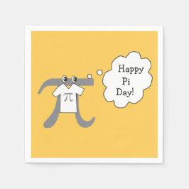Servilleta De Papel Funny Pi Guy - Happy Pi Day Paper Napkins