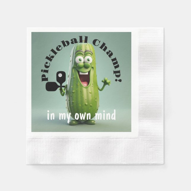 Servilleta De Papel Funny Pickleball Champ Paper Napkin (Anverso)