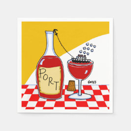 Servilleta De Papel Funny Port Wine Tasting Fiesta Personalizado