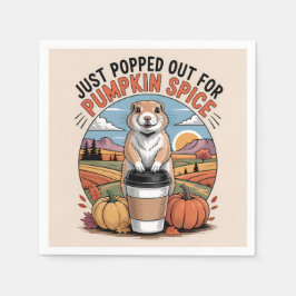 Servilleta De Papel Funny Prairie Dog Fall Pumpkin Spice Humor