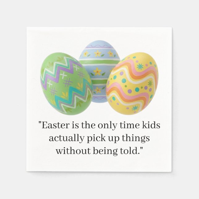 Servilleta De Papel Funny Quote easter  (Anverso)