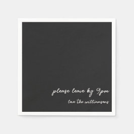 Servilleta De Papel Funny Quote Introvert Humor Custom Party Black 