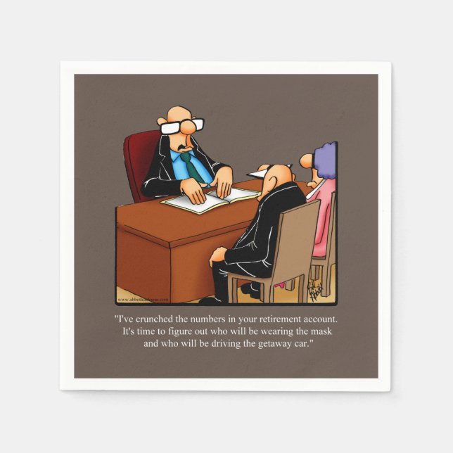 Servilleta De Papel Funny Retirement Humor Fiesta Napkins (Anverso)