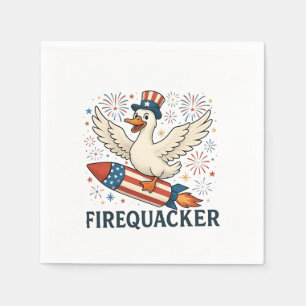 Servilleta De Papel Funny Rubber Duck Estados Unidos Patriotic Firequa