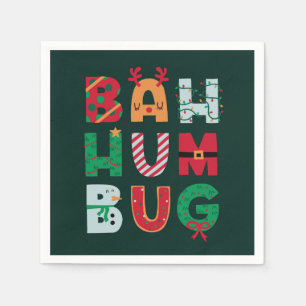 Servilleta De Papel Funny Rubbish Bah Humbug Holiday Card