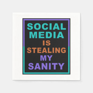 Servilleta De Papel Funny servilletas de papel de "Social Media"