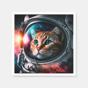 Servilleta De Papel Funny Space Cat Astronauta Kitty Galaxy Universe