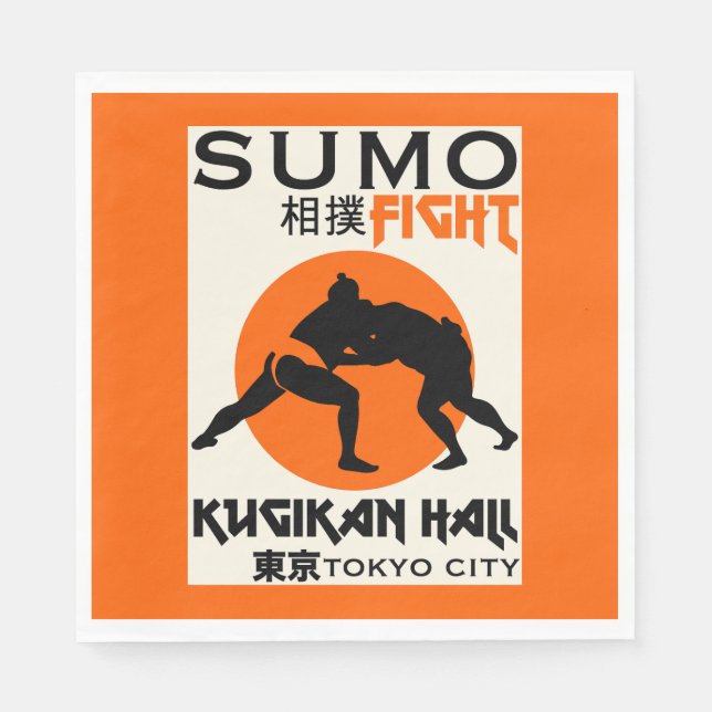 Servilleta De Papel Funny Sumo Wrestler (Anverso)