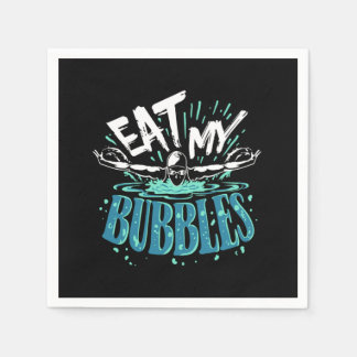 Servilleta De Papel Funny Swimming Eat My Bubbles Swim Swimmer