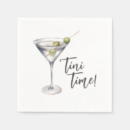 Servilleta De Papel Funny 'Tini Time Martini Cocktail