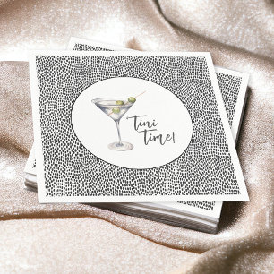 Servilleta De Papel Funny 'Tini Time Martini Cocktail Fiesta