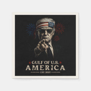 Servilleta De Papel Funny Trump Golfo De Estados Unidos 2025 4 De Juli