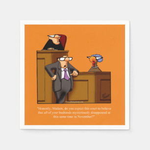 Servilleta De Papel Funny Turkey Trial Thankding Humor Napkins