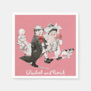 Servilleta De Papel Funny Valentine Vintage Wedding Napkins