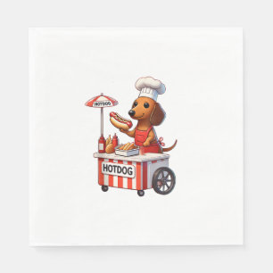 Servilleta De Papel Funny Weenie Dachshund Dog Sausage Hotdog Sandwich