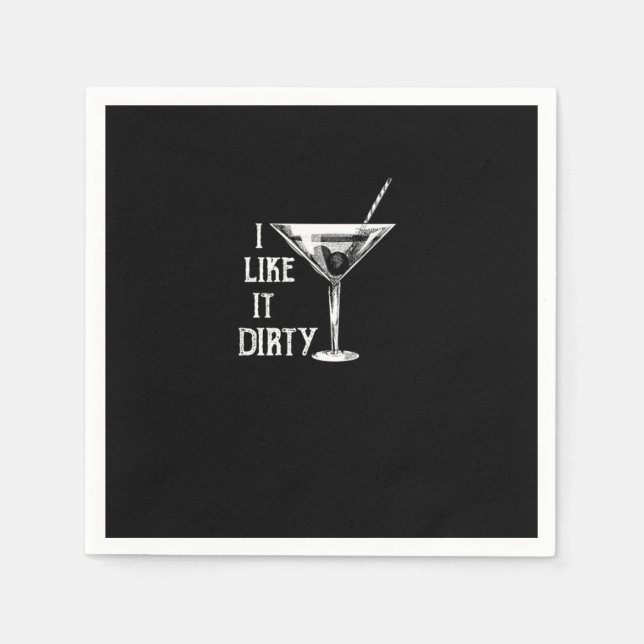 Servilleta De Papel Funny Wine Lover I Like it Dirty (Anverso)