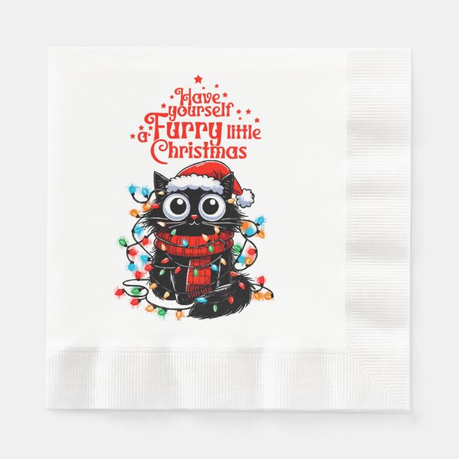 Servilleta De Papel Furry Little Navidades (Anverso)