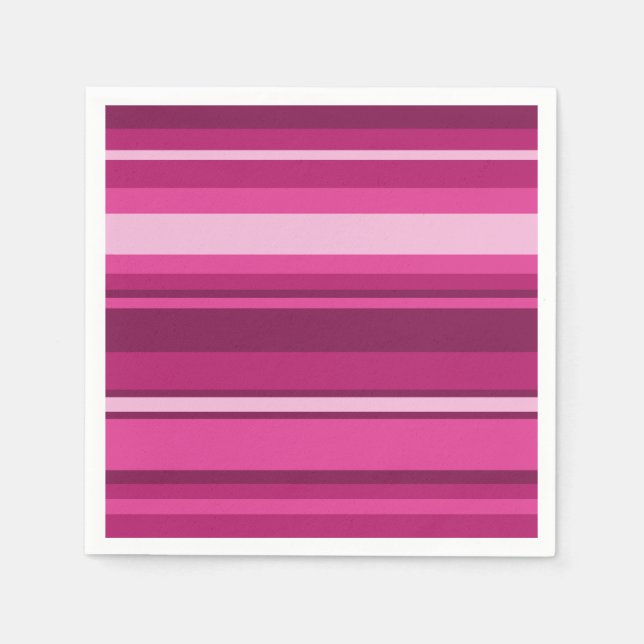 Servilleta De Papel Fuschia stripes (Anverso)