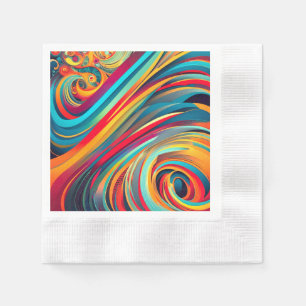 Servilleta De Papel Fusión de Onda de Color – Arte Moderno de Remolino