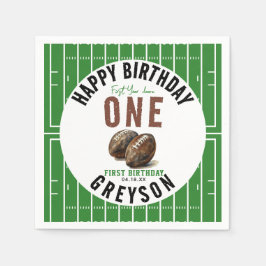 Servilleta De Papel Fútbol acuático primer año abajo | Primer cumpleañ