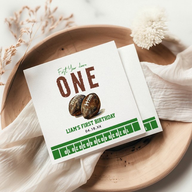 Servilleta De Papel Fútbol acuático primer año abajo | Primer cumpleañ (Subido por el creador)