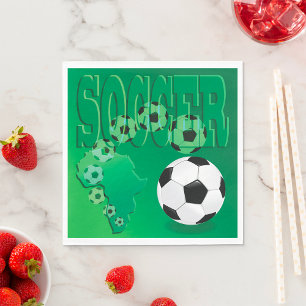 Servilleta De Papel Fútbol África Verde Atrevido Fútbol