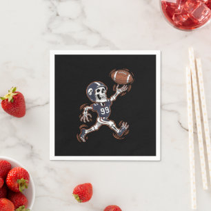 Servilleta De Papel Fútbol Americano Esqueleto Halloween Fútbol Americ