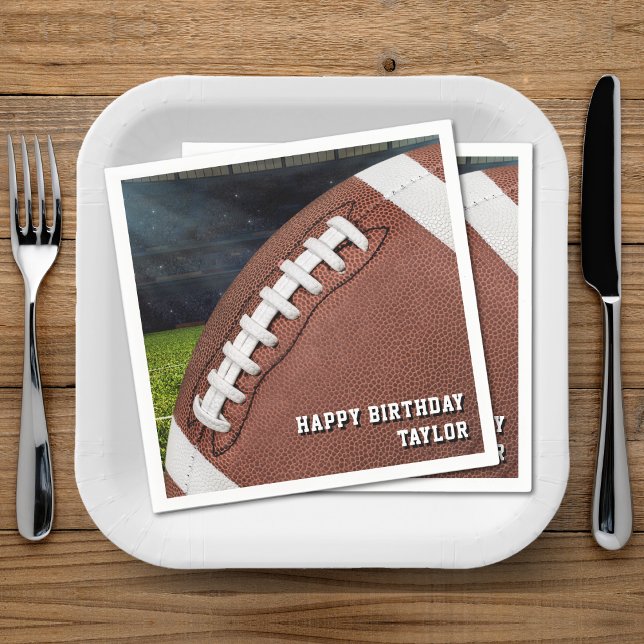 Servilleta De Papel Fútbol americano: Fiesta feliz cumpleaños (American Football Boys Happy Birthday Party Napkins
)