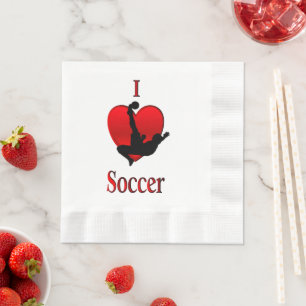 Servilleta De Papel Fútbol de corazón