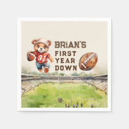 Servilleta De Papel fútbol de primer año niño primer cumpleaños