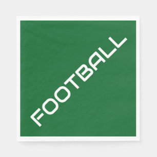 Servilleta De Papel FÚTBOL Texto Blanco Fondo Verde Bosque