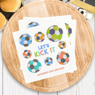 Servilleta De Papel Fútbol Vamos a patear niños cumpleaños