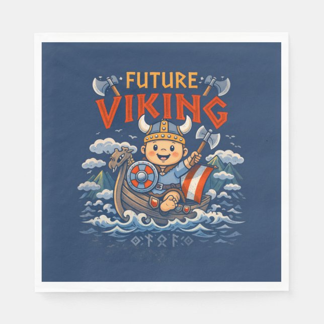 Servilleta De Papel Future Viking Funny Norwegian Napkins (Anverso)