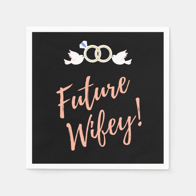 Servilleta De Papel Future Wifey Love Birds  (Anverso)