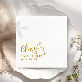 Servilleta De Papel Futuro de oro Sra. Modern Bridal Shower