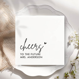 Servilleta De Papel Futuro negro Sra. Modern Bridal Shower