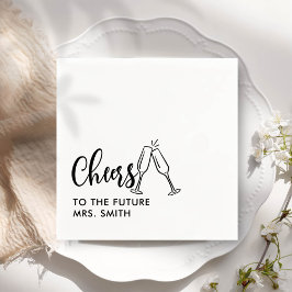 Servilleta De Papel Futuro negro Sra. Modern Bridal Shower