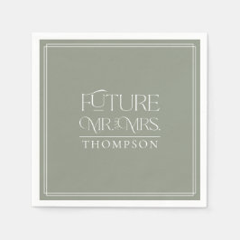 Servilleta De Papel Futuro simple Sr. Green Couple's Shower Paper