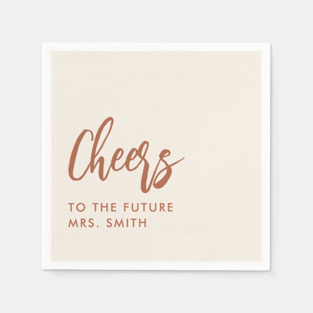 Servilleta De Papel Futuro Sra. Boho Desert Bridal Shower Napkins (Anverso)