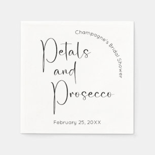 Servilleta De Papel Gafas de ducha y prosecco con escritura moderna