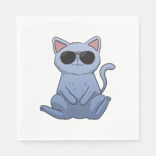 Servilleta De Papel Gafas de sol Cool Cat Gafas de sol para gato