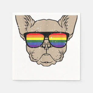 Servilleta De Papel Gafas de sol de perro Orgullo Gay Puppy Lover Orgu