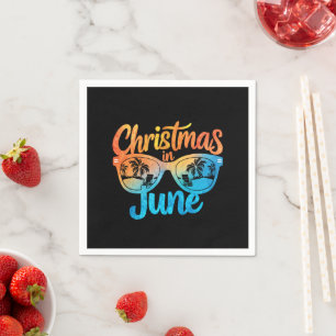 Servilleta De Papel Gafas de sol Navidad en junio divertida vacaciones