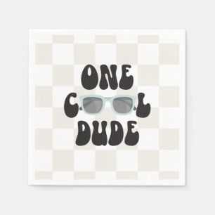 Servilleta De Papel Gafas de sol One Cool Dude Cumpleaños 1