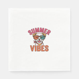 Servilleta De Papel Gafas de sol para perros Summer Vibes Diseño de ca