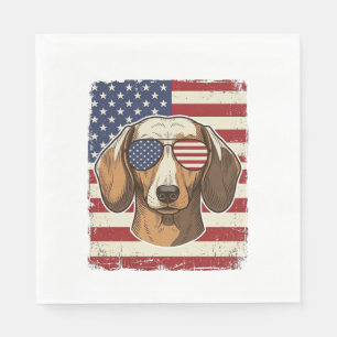 Servilleta De Papel Gafas de sol vectoriales con bandera de perro salc