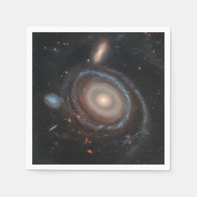 Servilleta De Papel Galaxia Bullseye del telescopio espacial Hubble (Anverso)